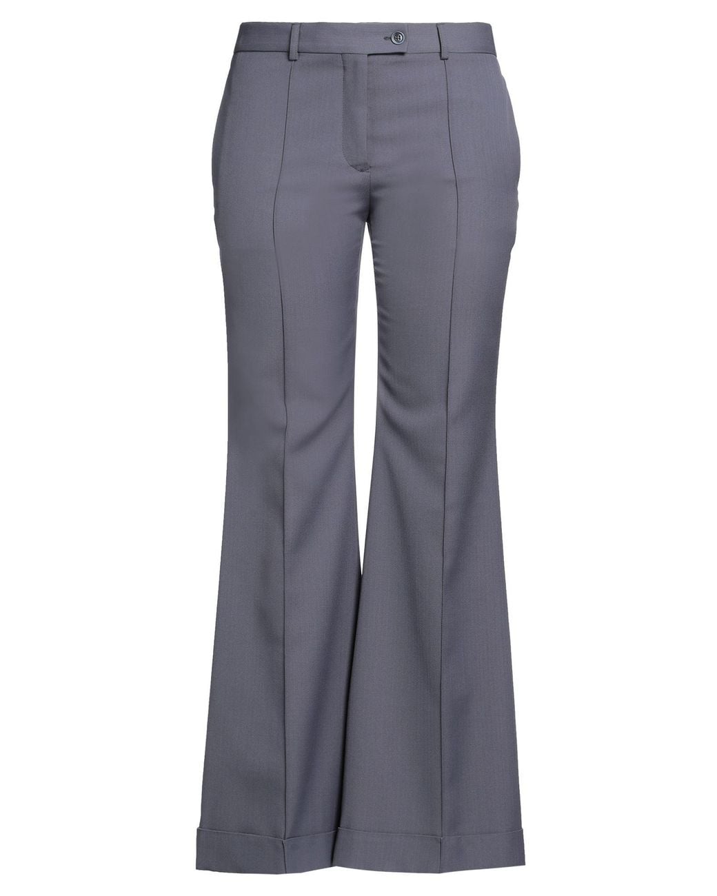 Acne Gray Pants Polyester, Wool