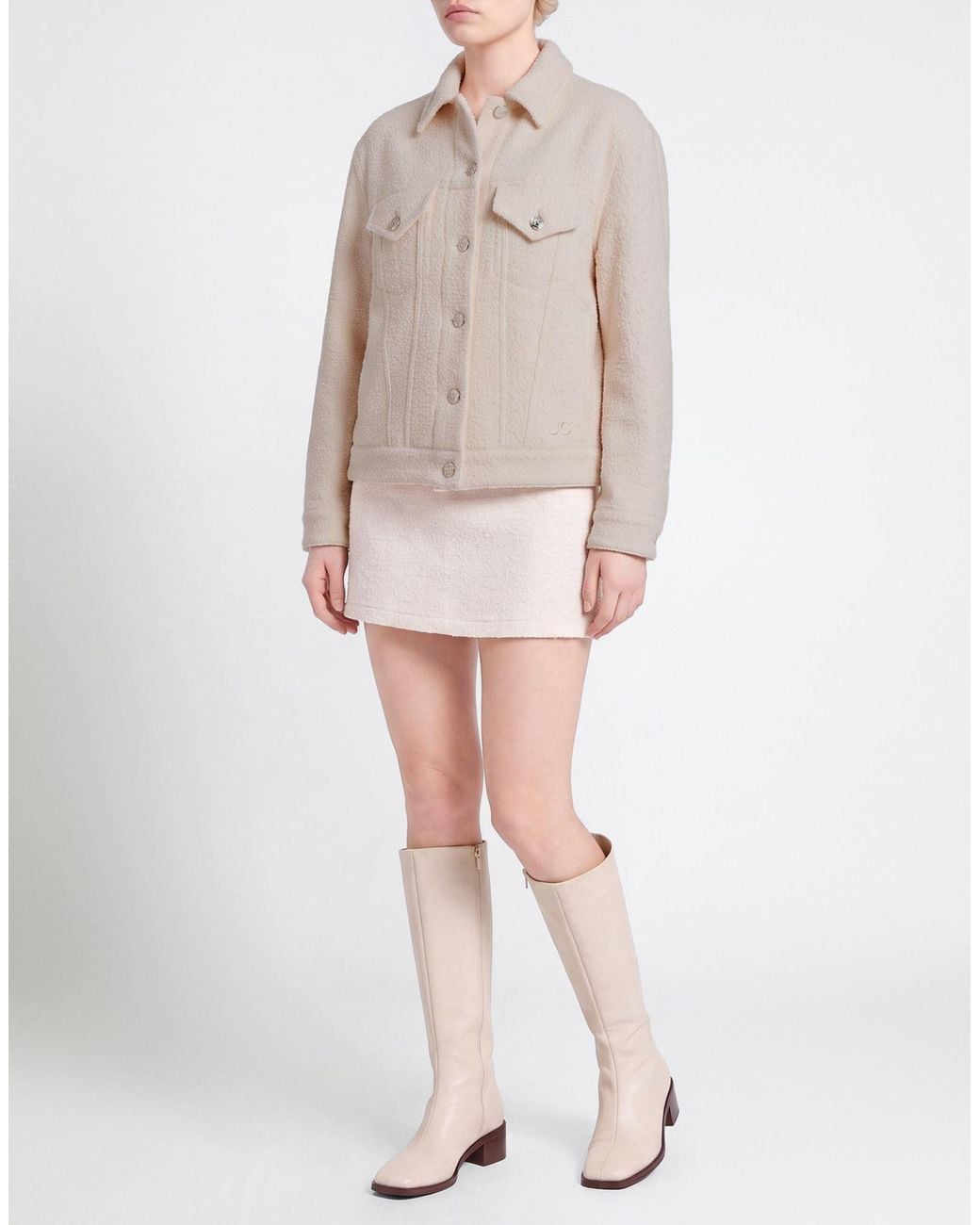 Jacob Cohen Natural Ivory Jacket Wool