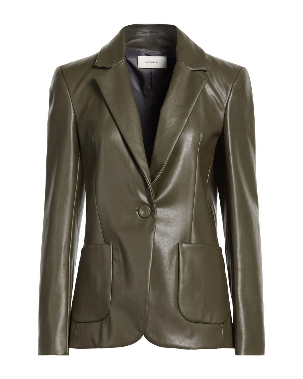 Maliparmi Green Military Blazer Polyester, Polyurethane