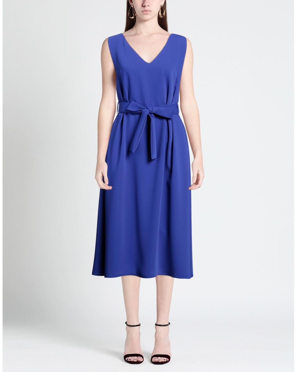 Robe midi P.A.R.O.S.H. en coloris Blue