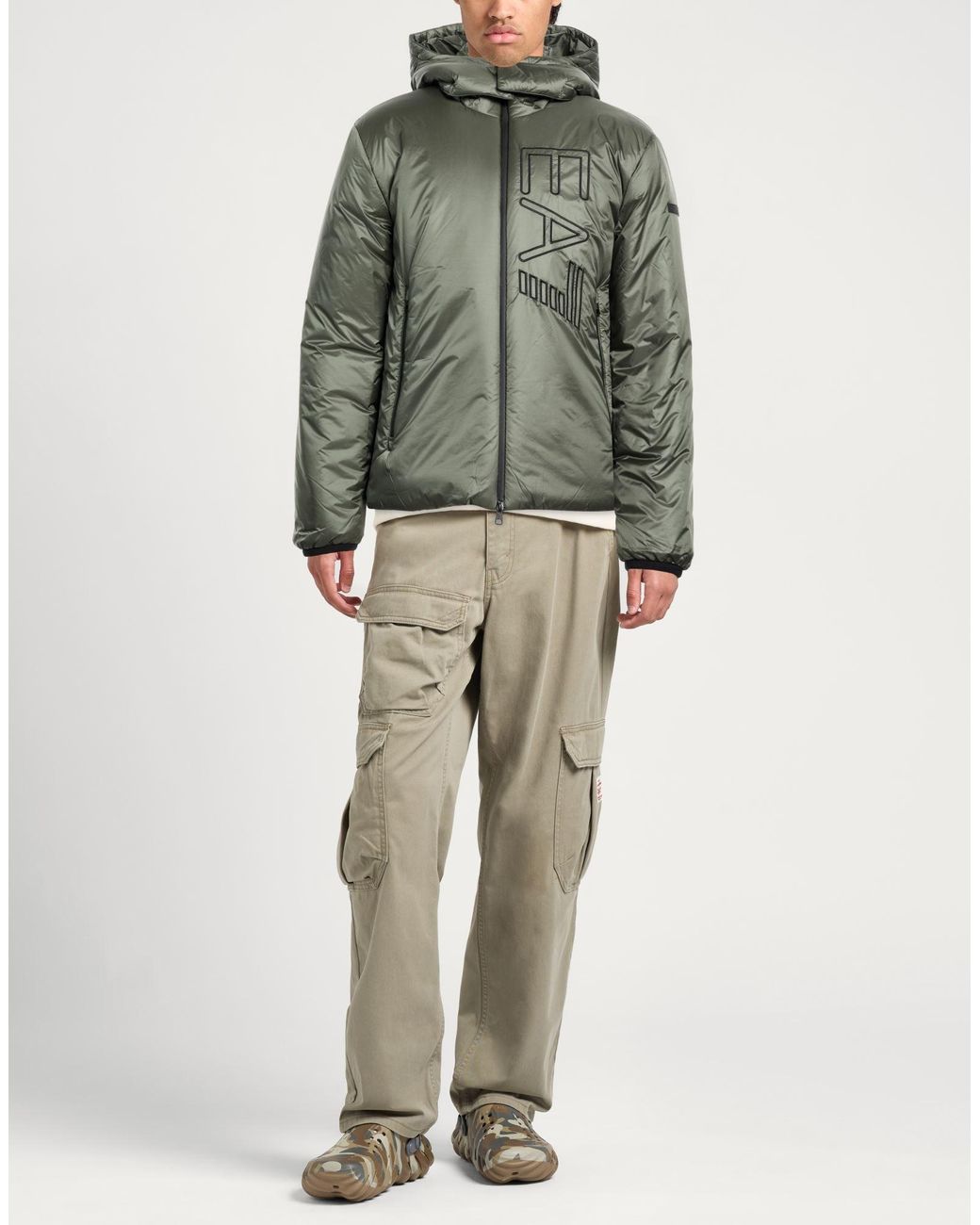EA7 Green Puffers for men