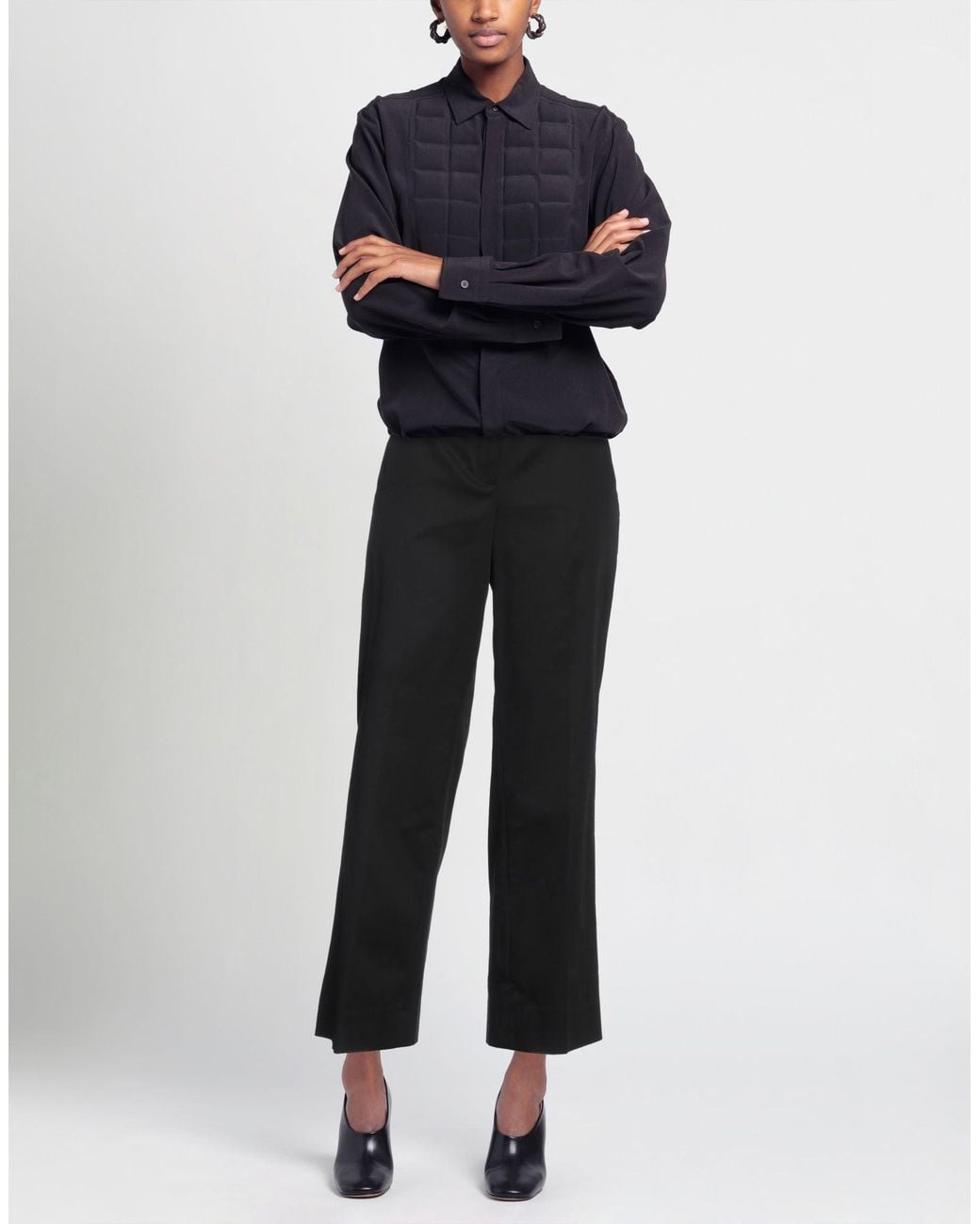 RUE DU BAC Black Pants Cotton, Elastane