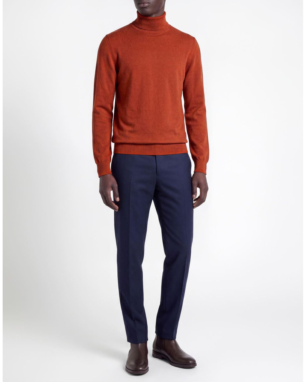 Gran Sasso Red Turtleneck Cashmere for men