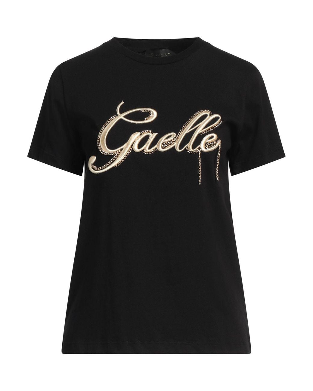 Gaelle Paris Black T-Shirt Cotton