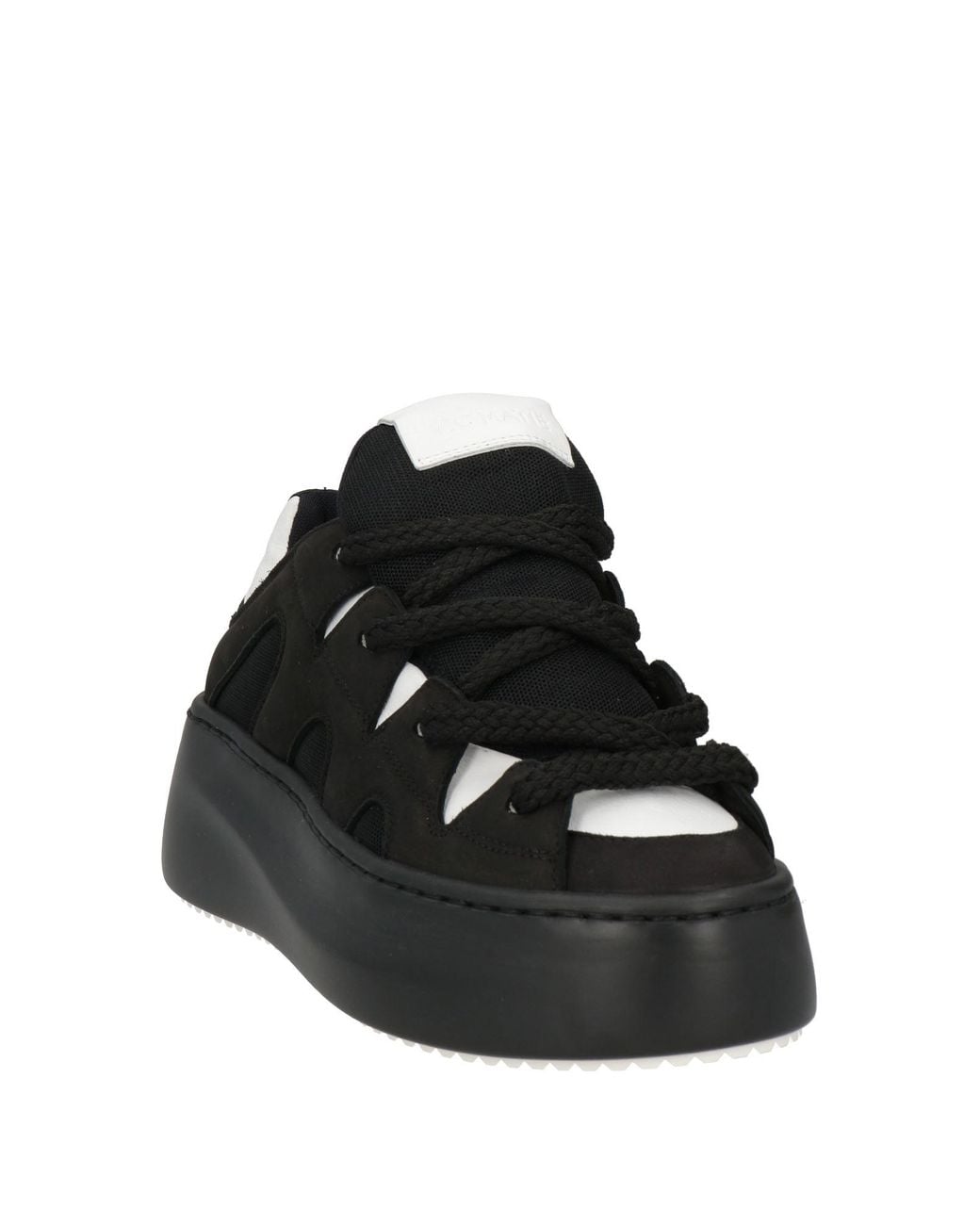 Vic Matié Black Sneakers Leather, Textile Fibers