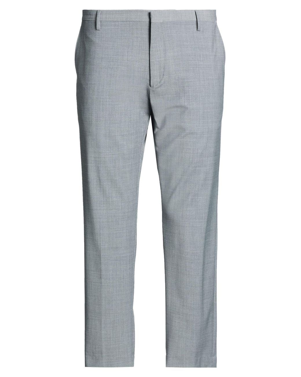 Entre Amis Gray Pants Wool, Polyester, Elastane for men