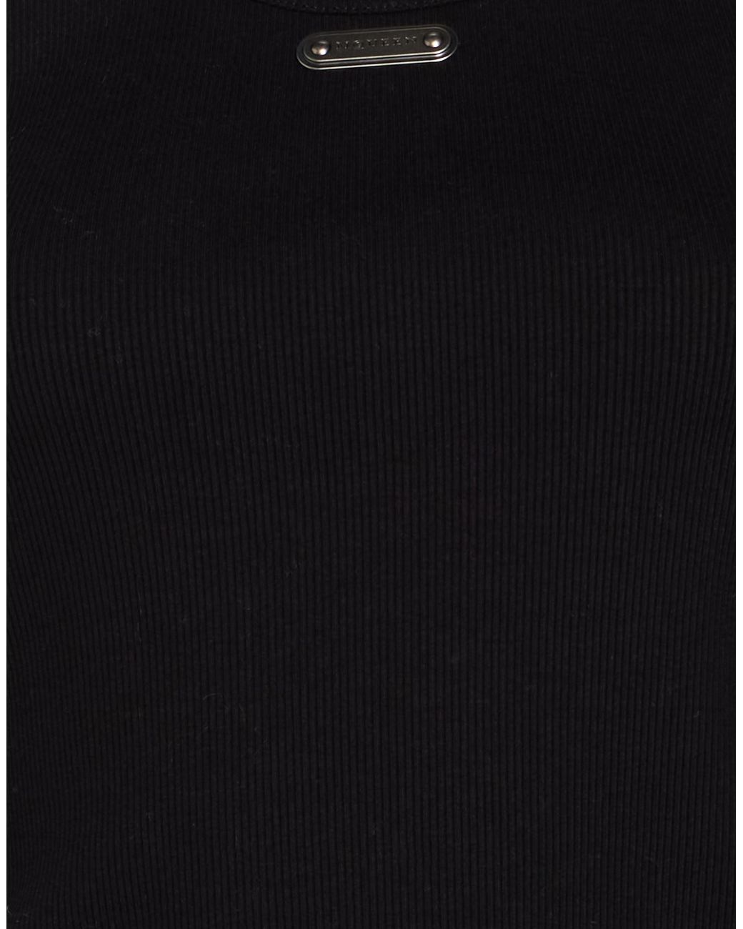 McQueen Black Tank Top Cotton, Elastane