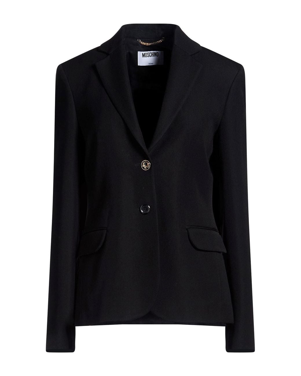 Moschino Black Blazer Virgin Wool, Viscose