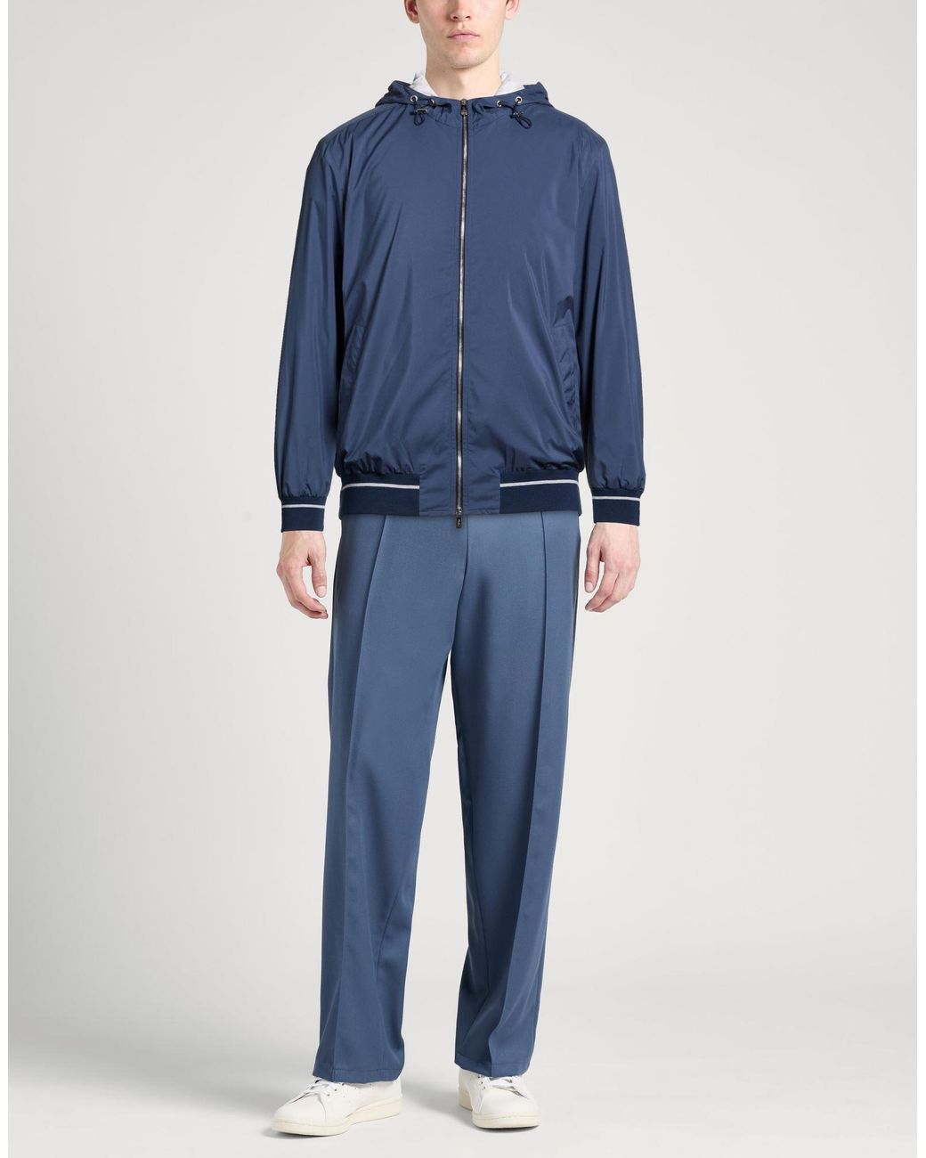 Fedeli Blue Jacket Polyester for men