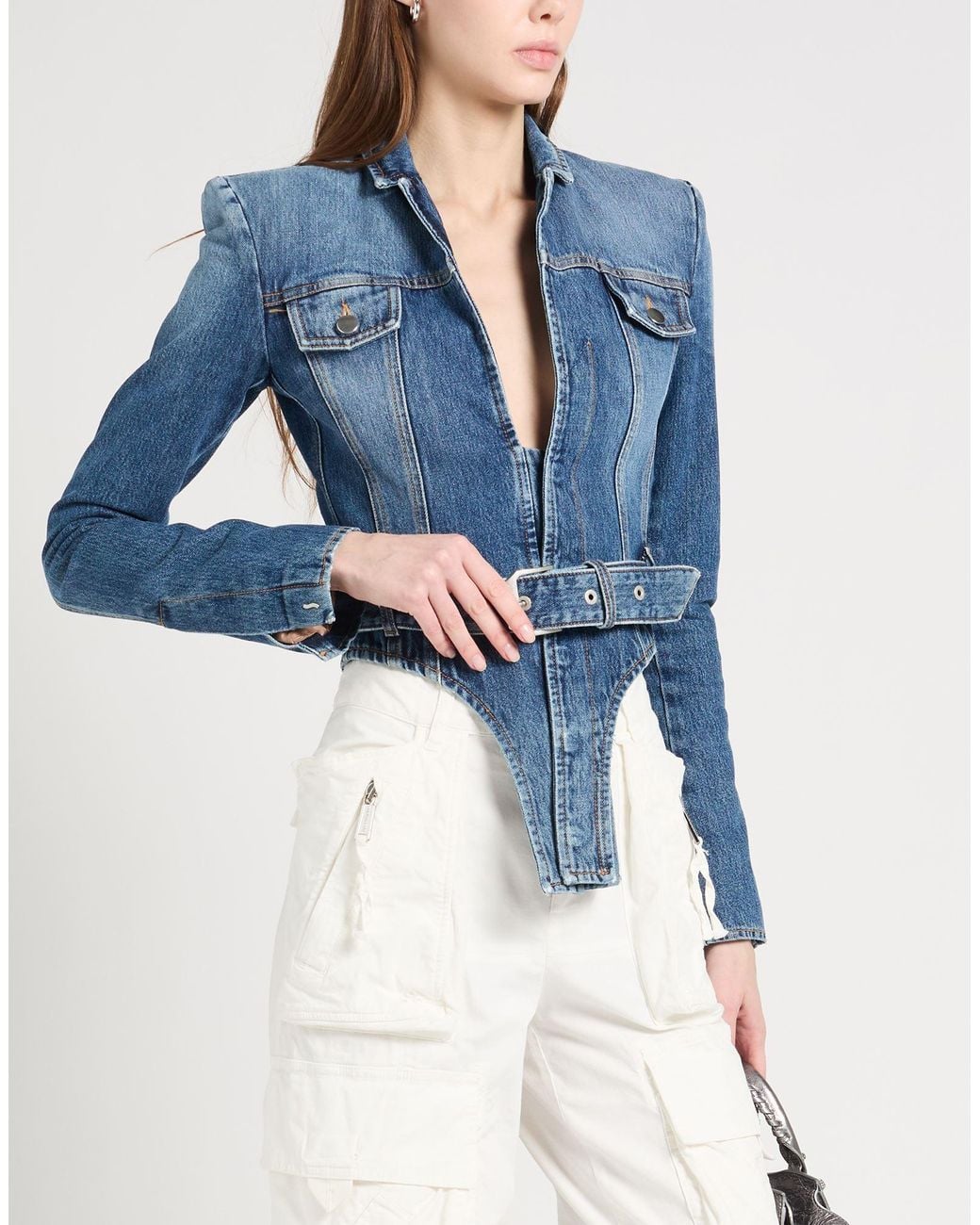 Ssheena Blue Denim Outerwear Cotton