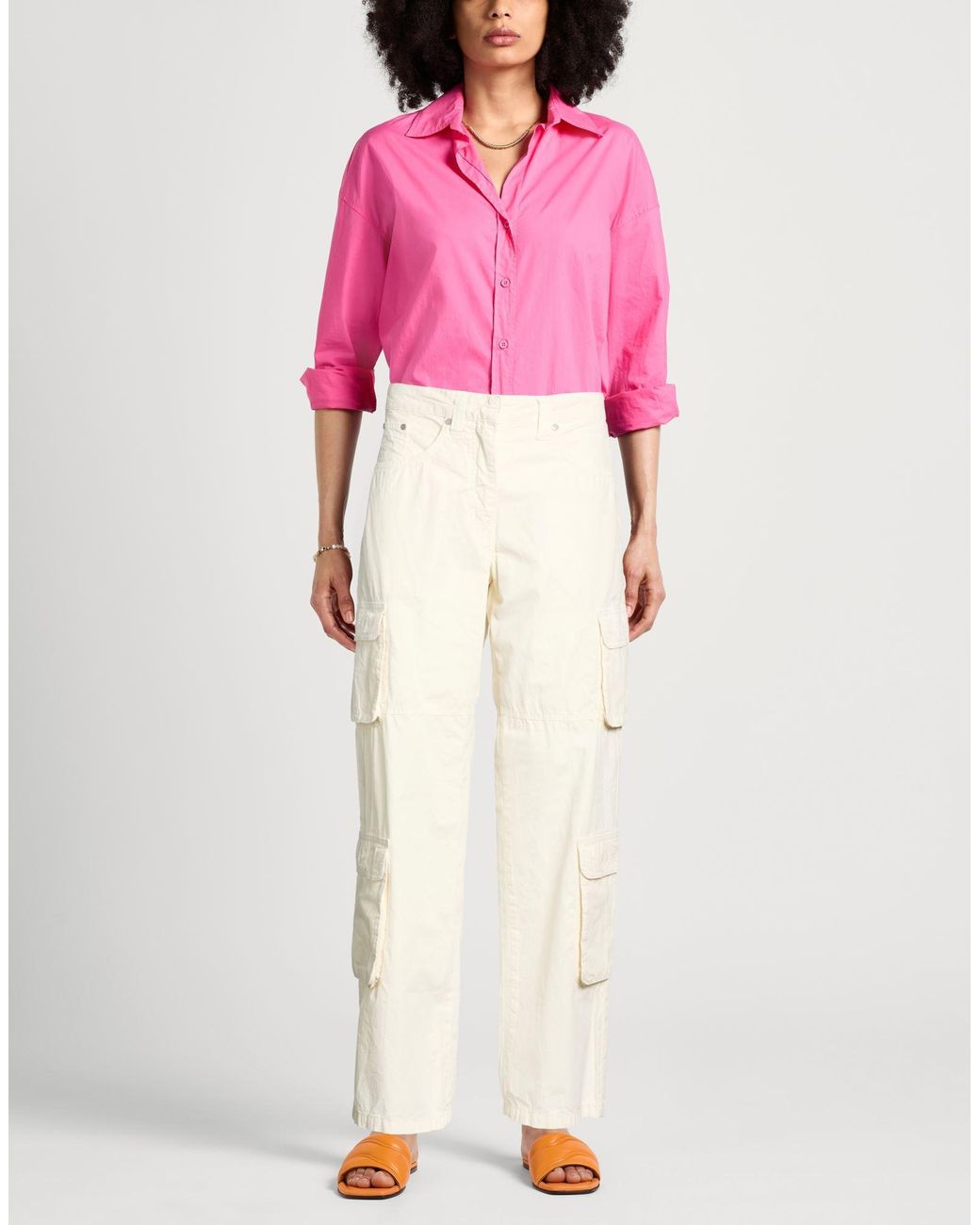 Represent Natural Ivory Pants Cotton