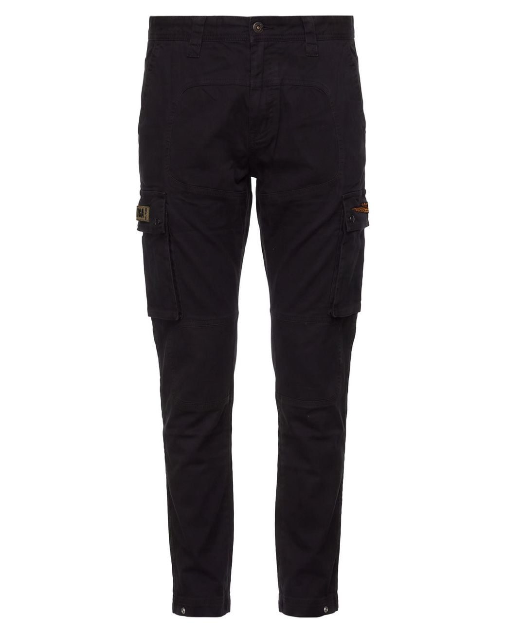 Aeronautica Militare Blue Pants Cotton, Elastane for men