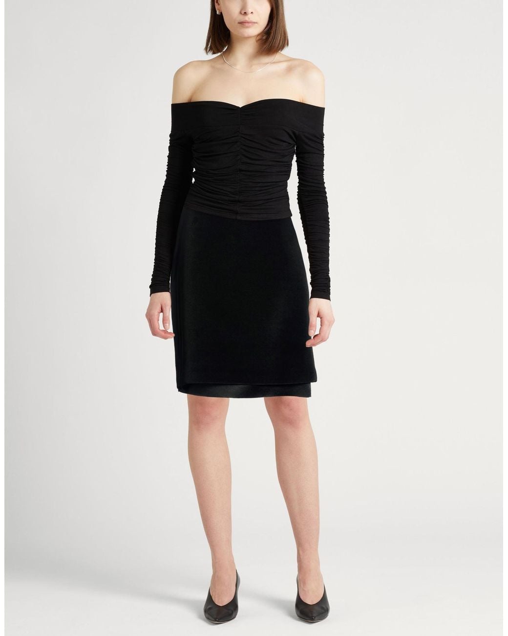 Jil Sander Black Midi Skirt Polyester, Viscose, Polyamide