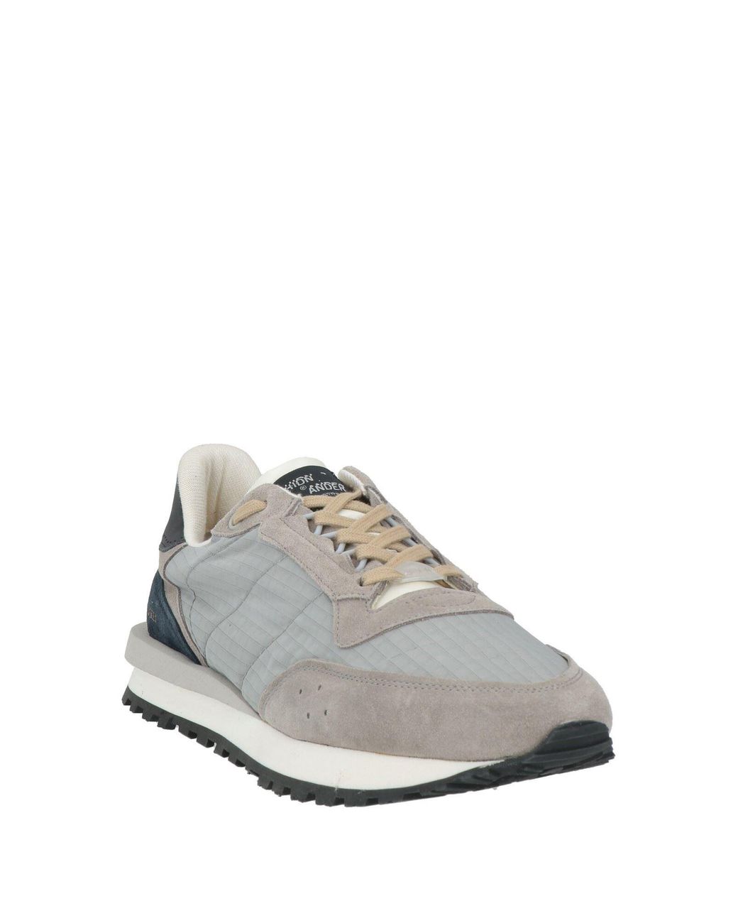 HIDNANDER White Sneakers Leather, Textile Fibers for men