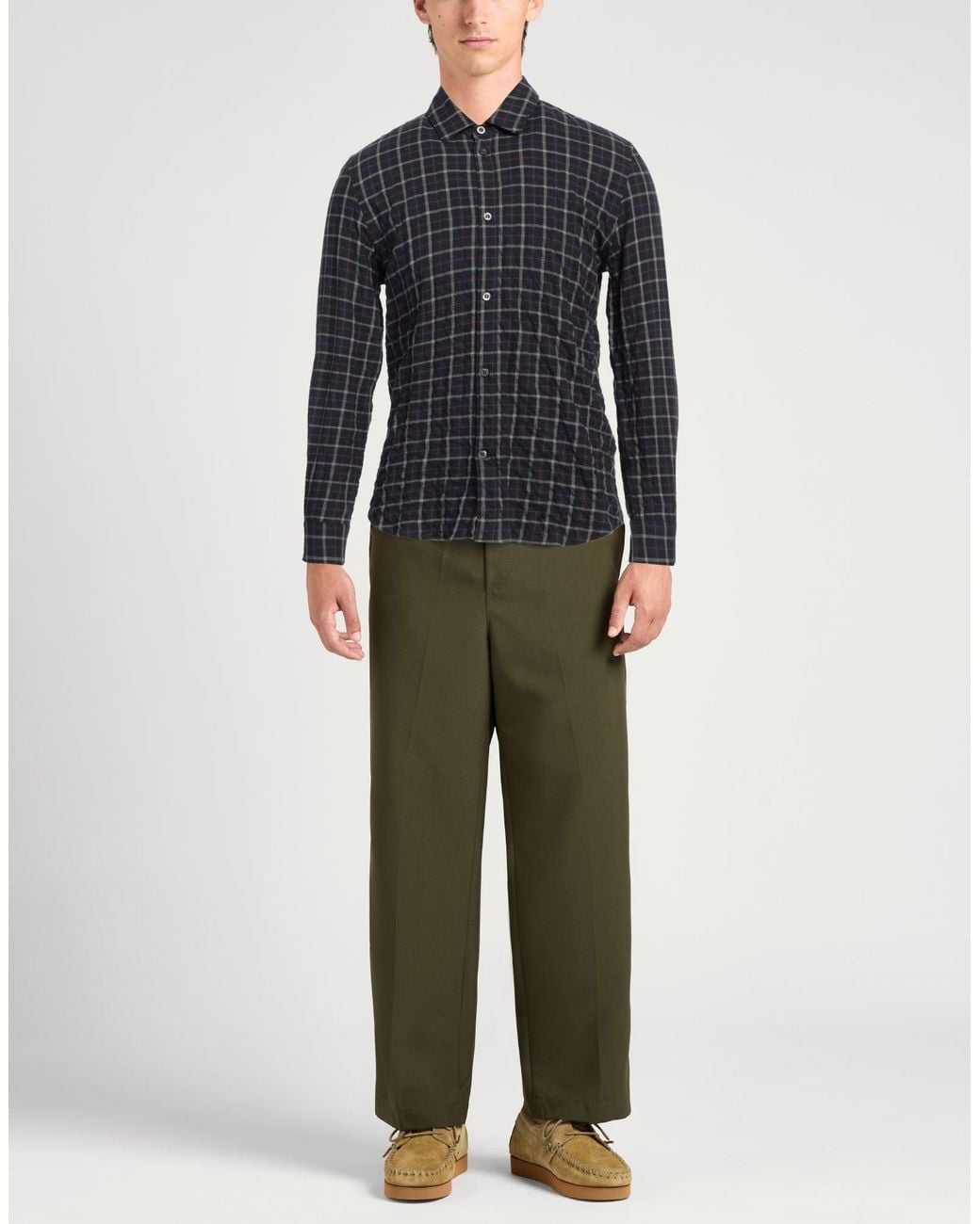 Dondup Blue Shirt Cotton, Elastane for men