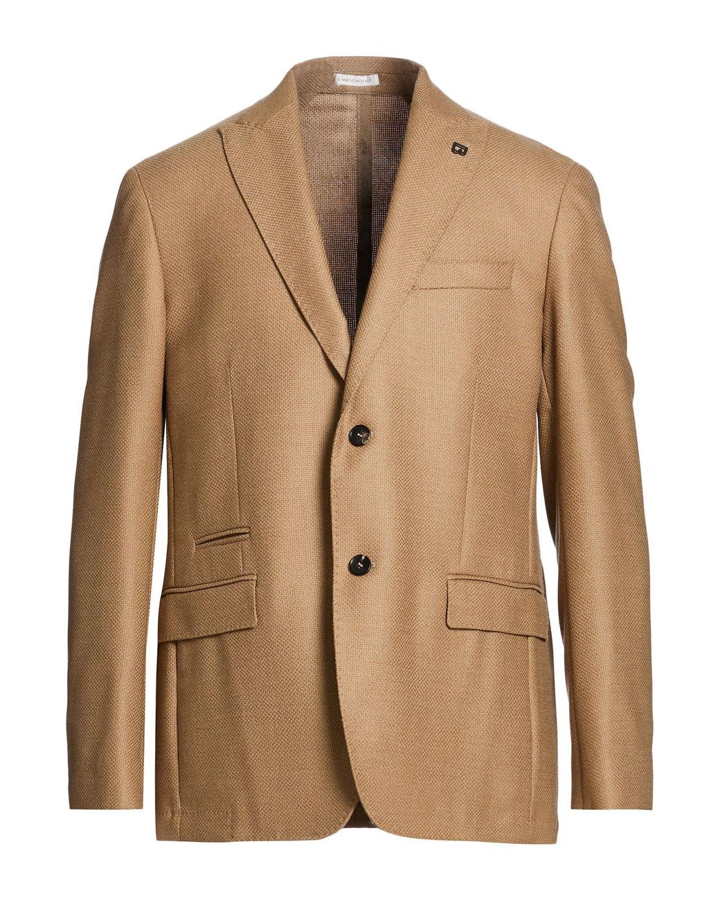 BRERAS Milano Brown Blazer Virgin Wool for men