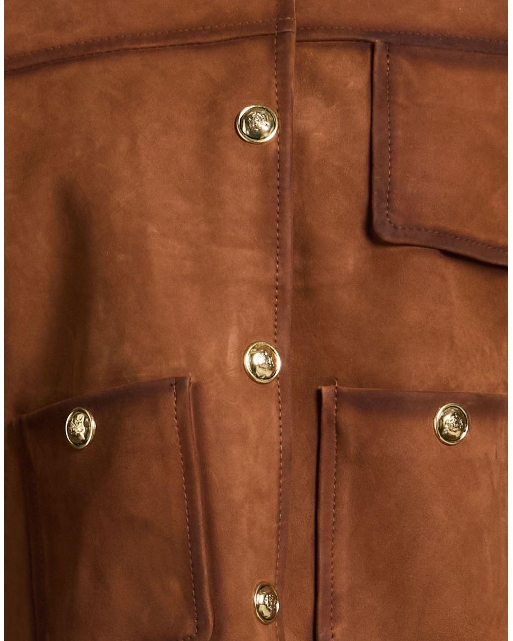 Sandro Brown Jacket Lambskin
