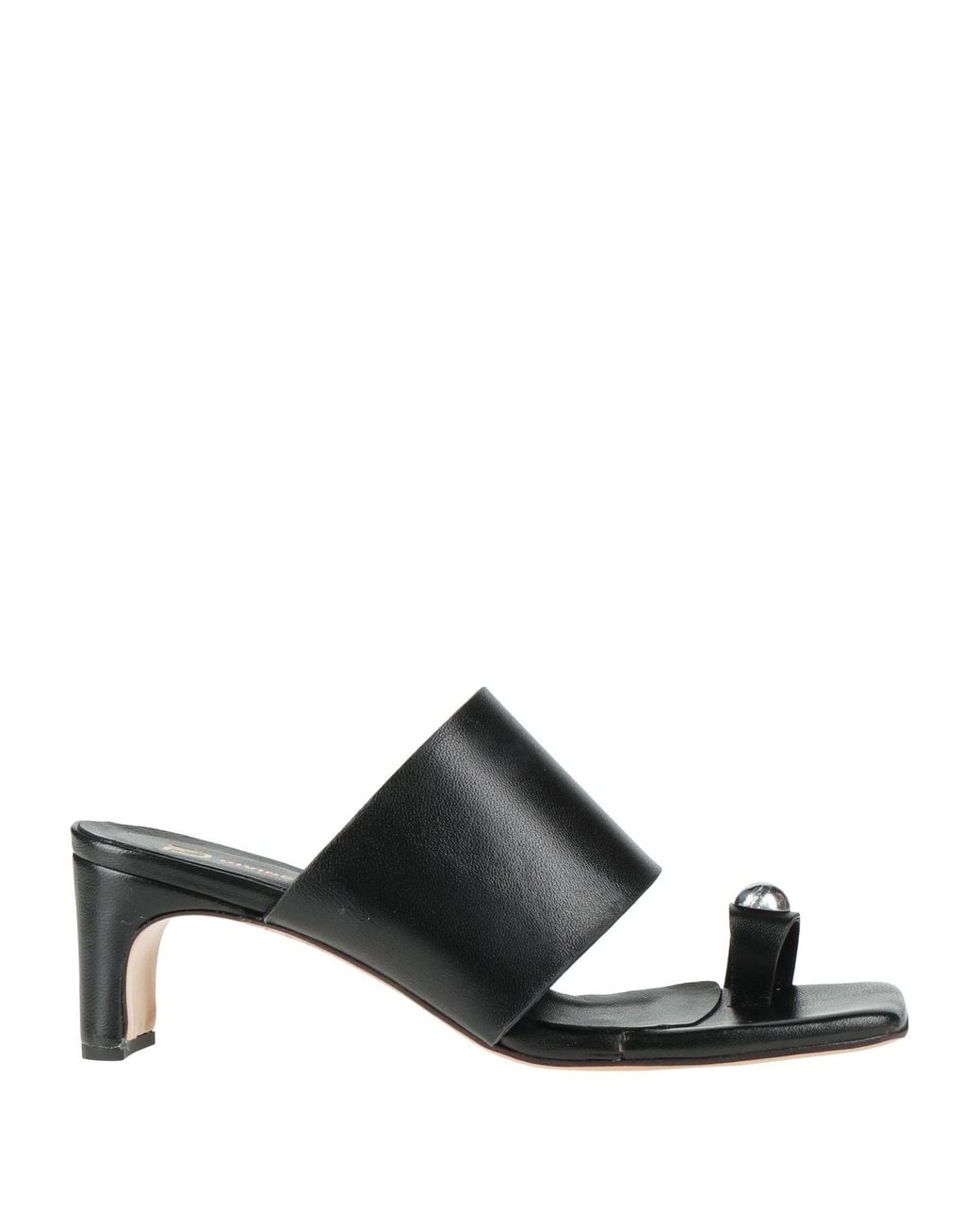 Divine Follie Black Thong Sandal