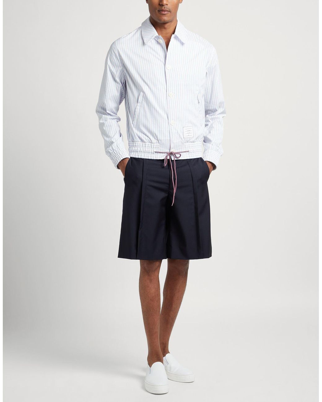 Thom Browne White Jacket Cotton, Polyamide for men
