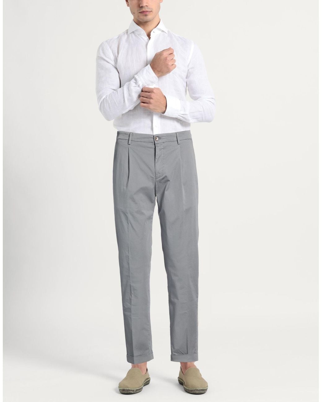 Briglia 1949 Gray Pants Cotton, Elastane for men