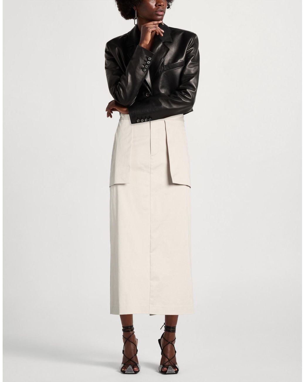 Alpha Studio Natural Midi Skirt