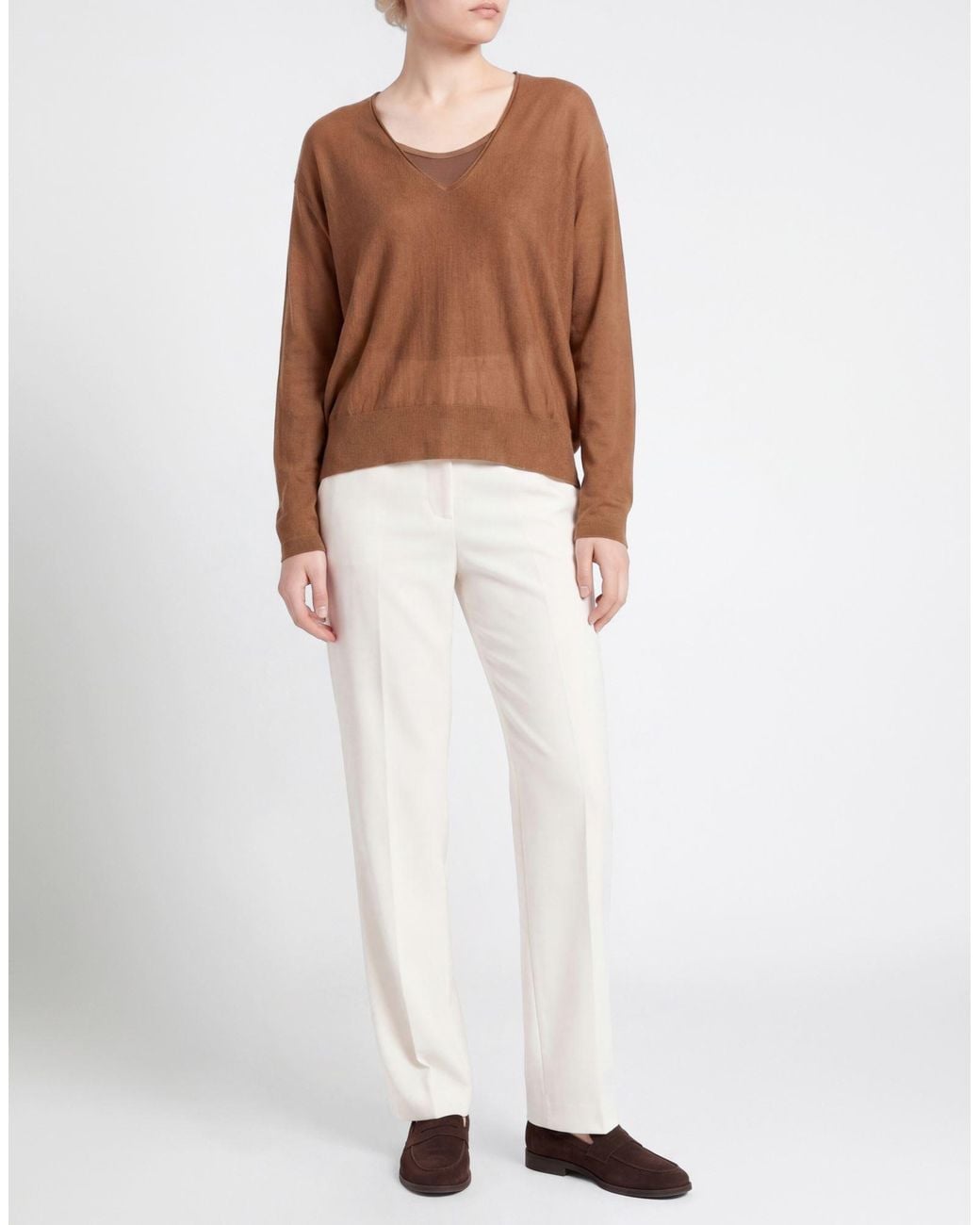 Daniele Fiesoli Brown Collezione N_01 Sweater Merino Wool, Silk