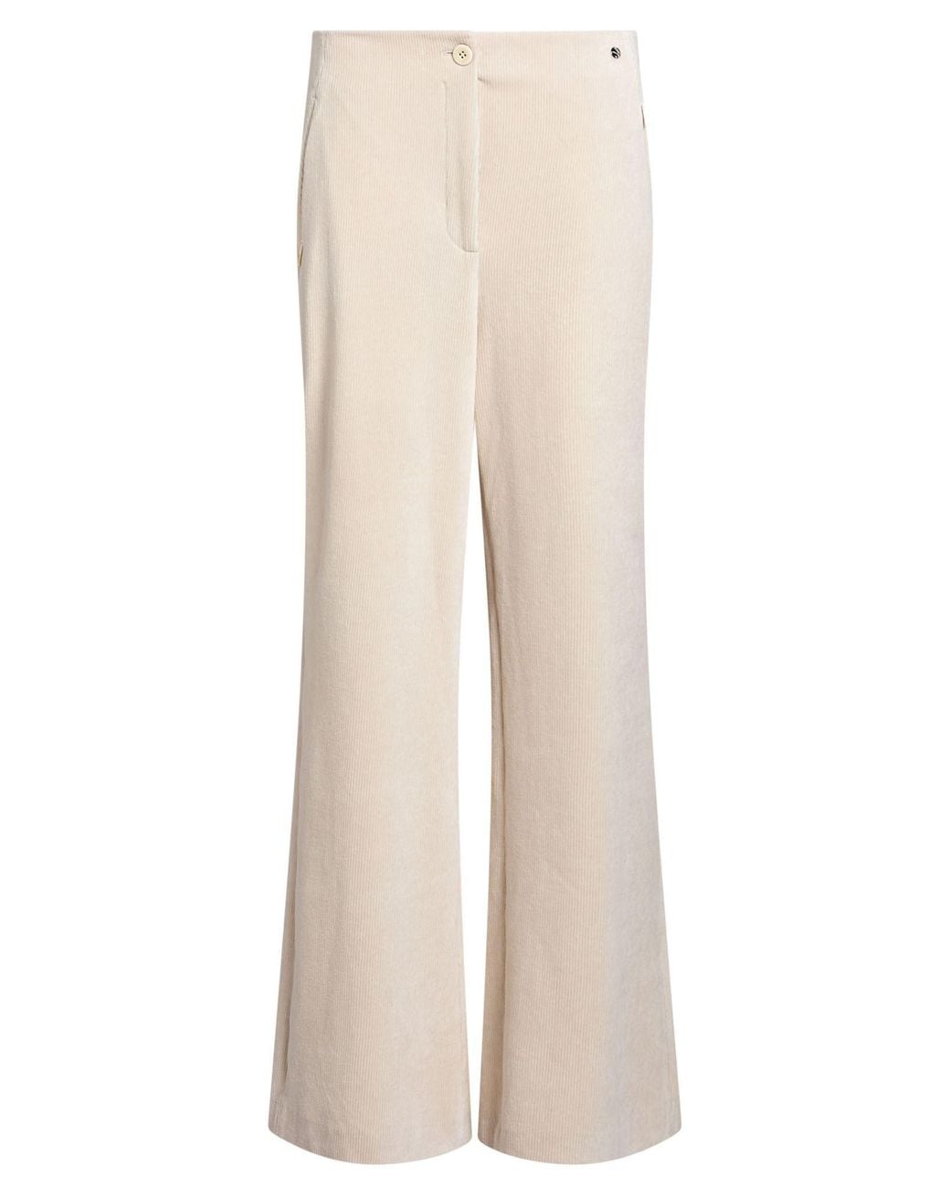Marc Cain Natural Ivory Pants Cotton, Polyester, Elastane