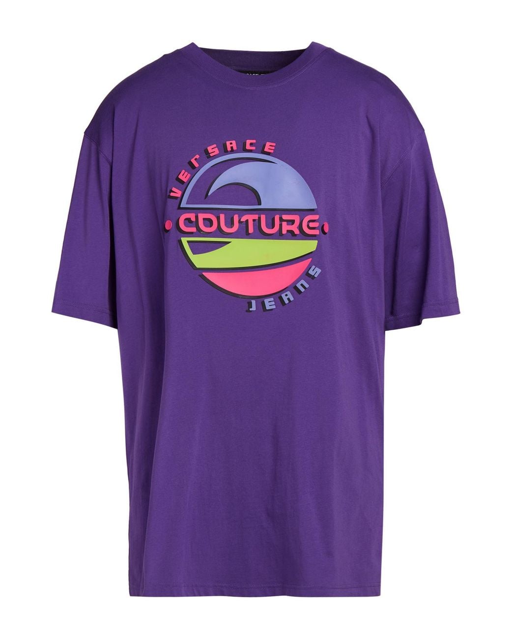 Versace Jeans Couture Purple T-Shirt Cotton for men