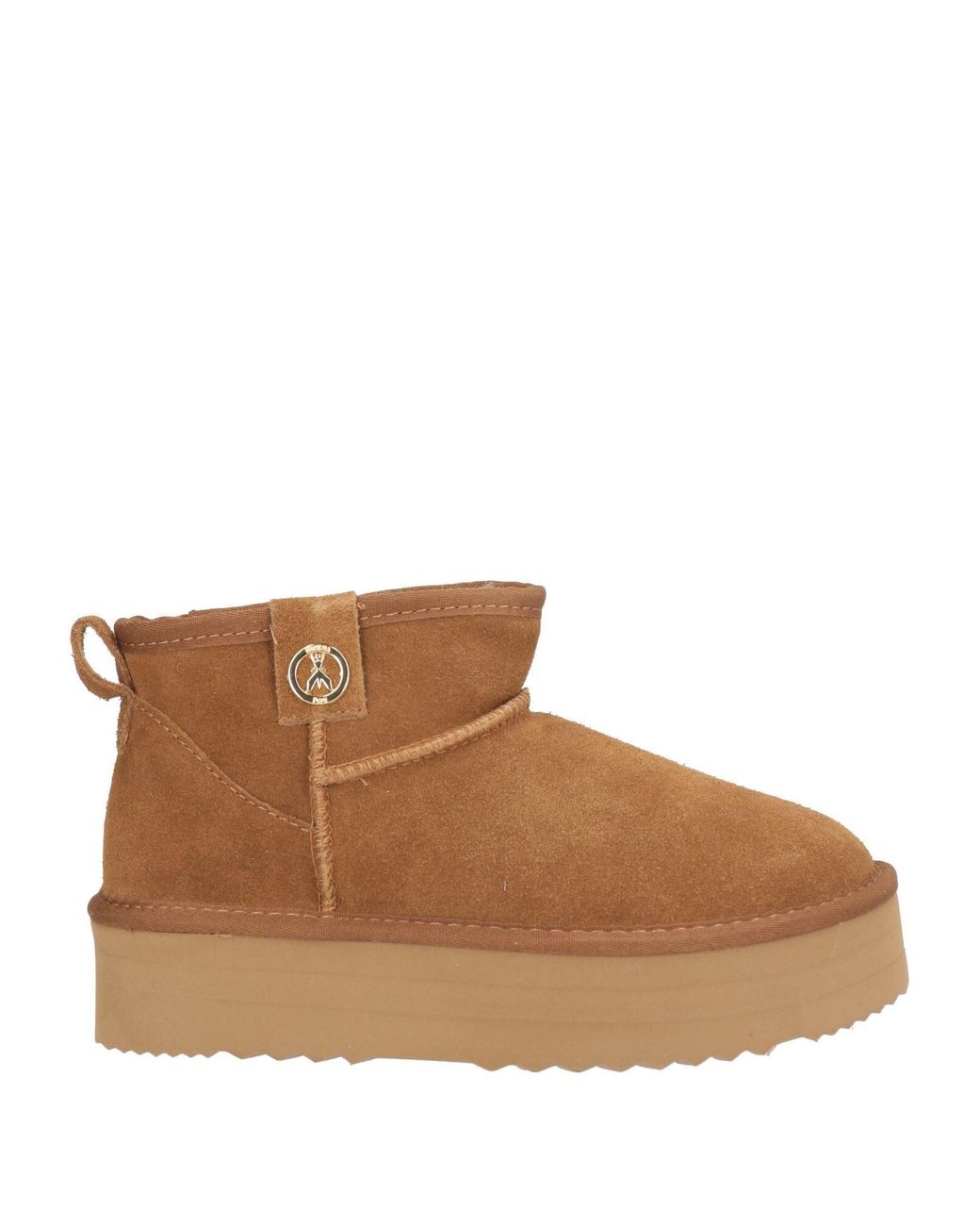 Patrizia Pepe Brown Camel Ankle Boots Leather