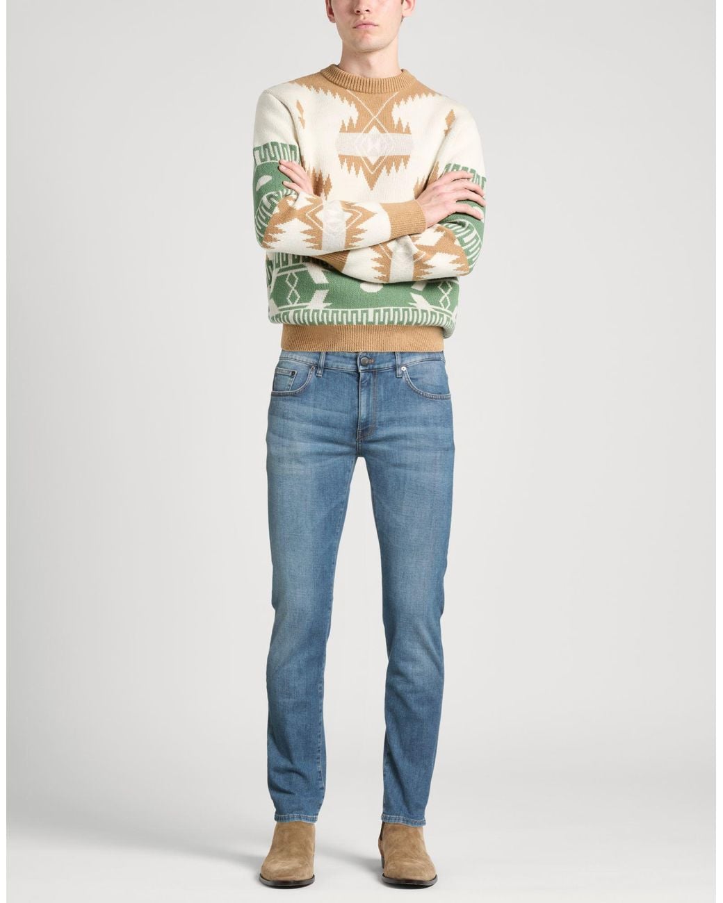 PT Torino Blue Jeans Cotton, Elastomultiester, Elastane for men