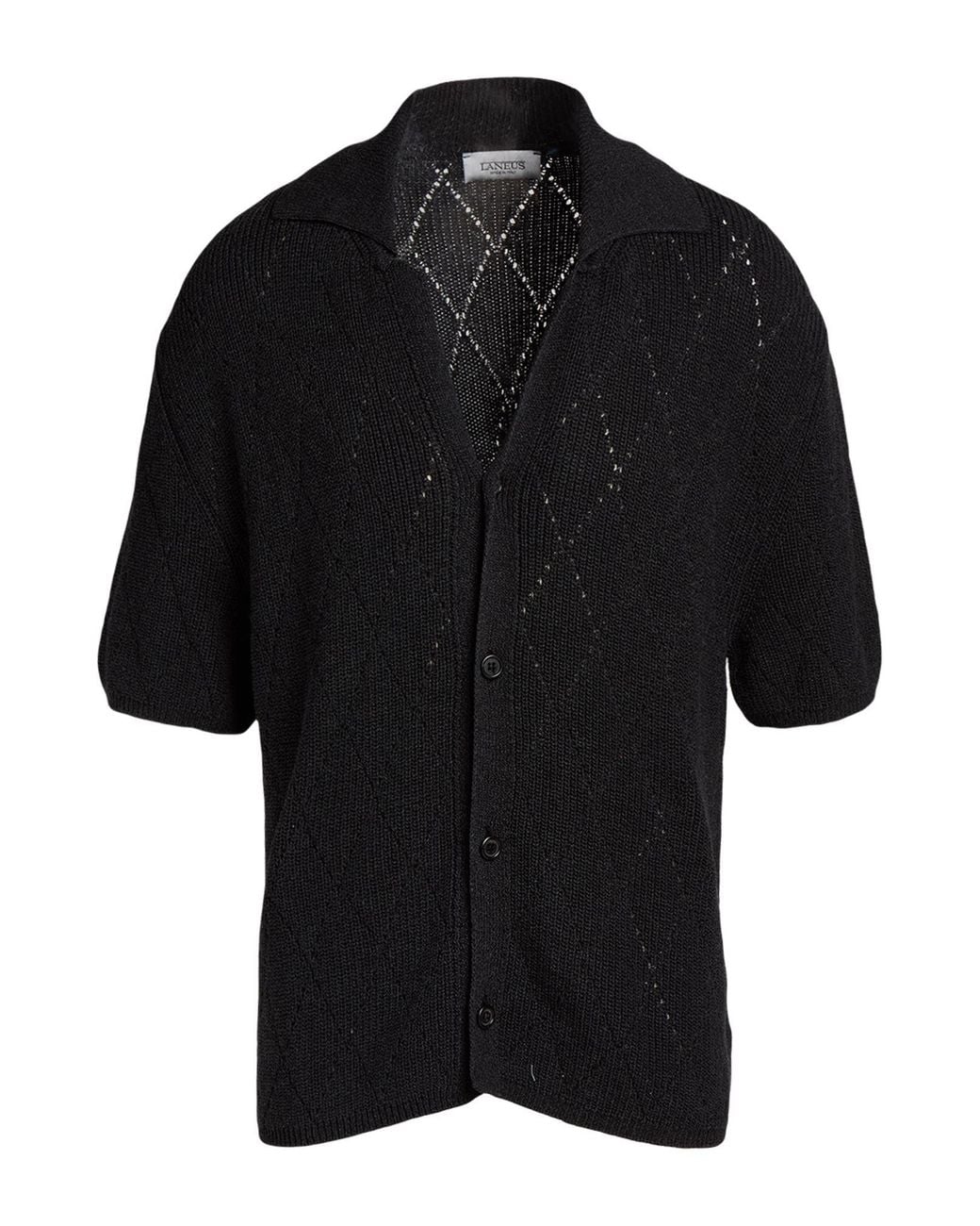 Laneus Black Shirt Cotton for men