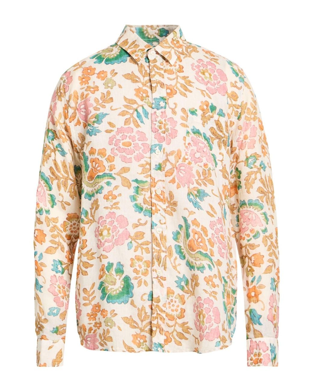 120% Lino White Shirt Linen for men