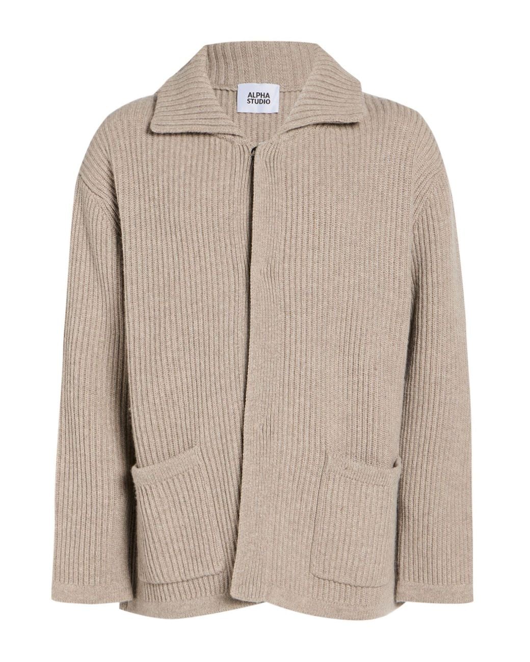 Alpha Studio Natural Cardigan Wool, Cashmere for men