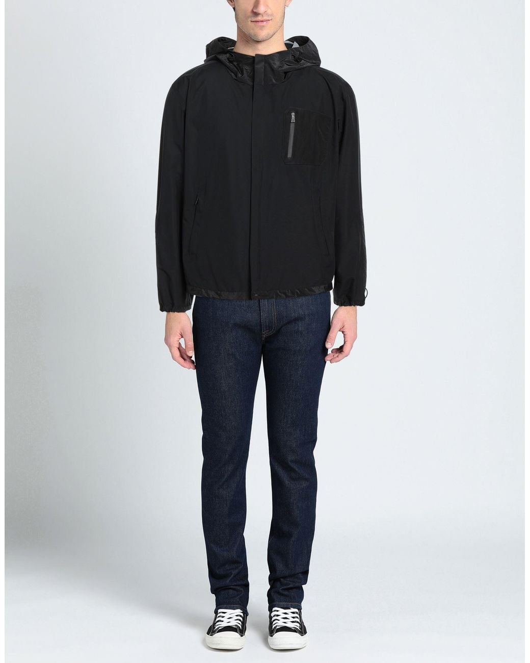 Herno Black Overcoat for men