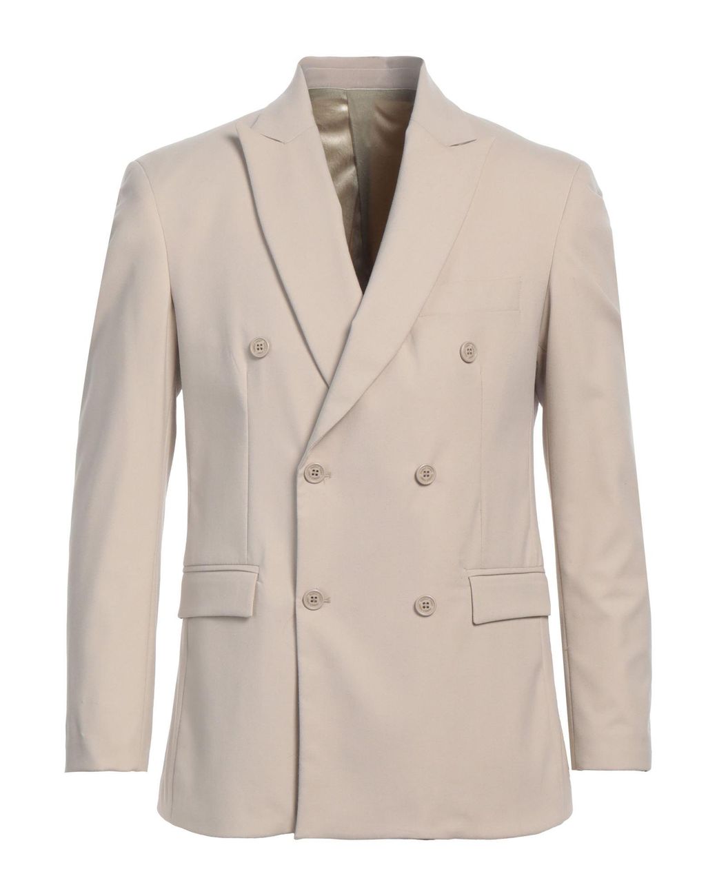 FAMILY FIRST Natural Ivory Blazer Polyester, Viscose, Wool, Elastane for men