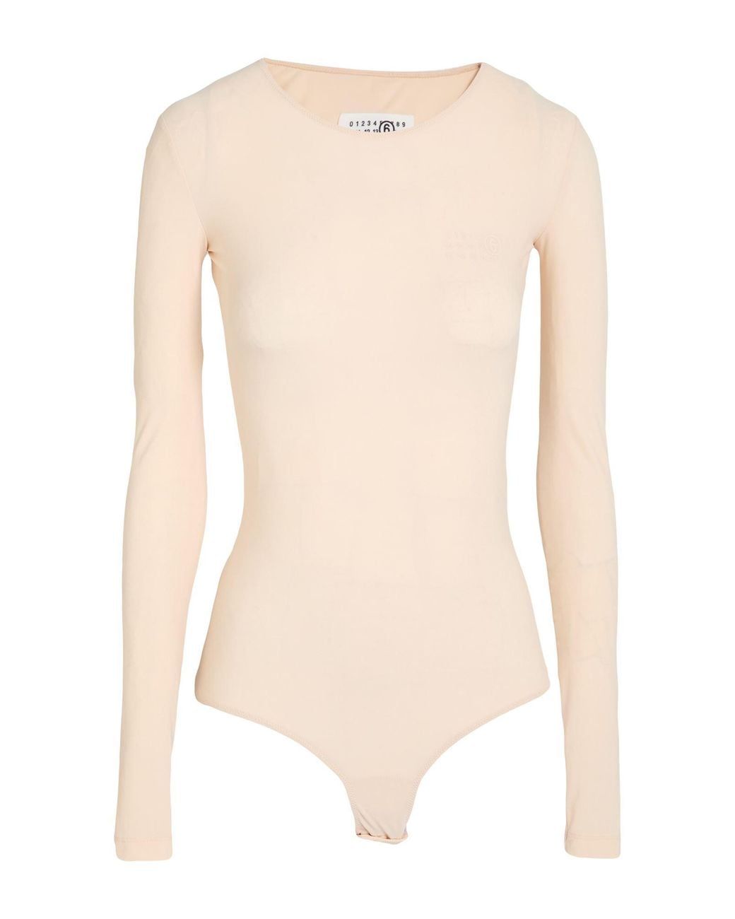 MM6 by Maison Margiela White Bodysuit Polyamide, Elastane