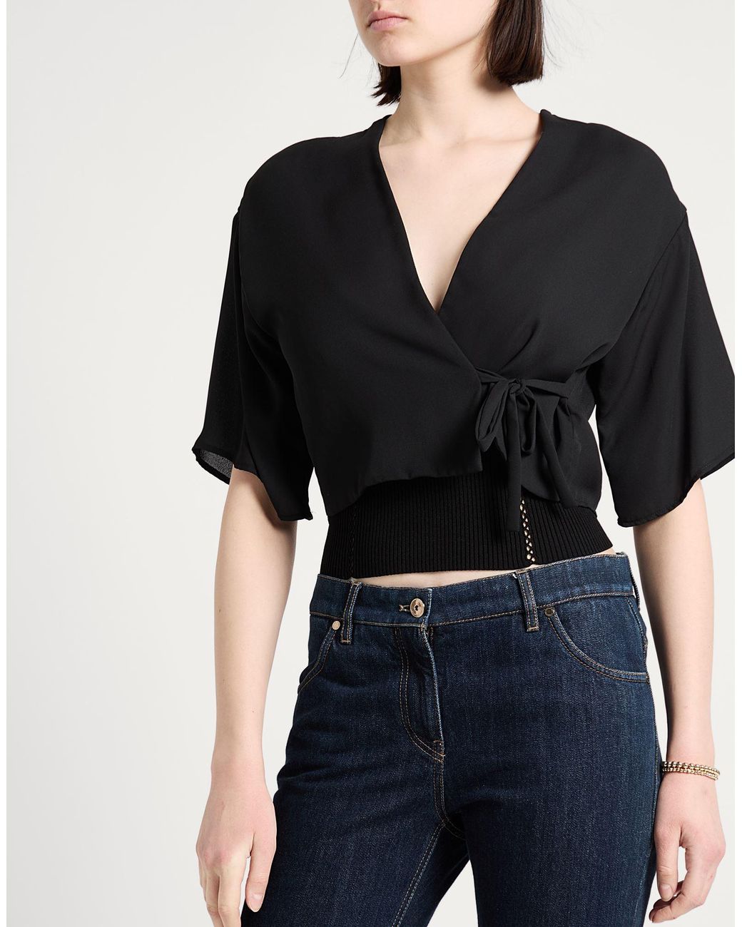 Caractere Black Wrap Cardigans