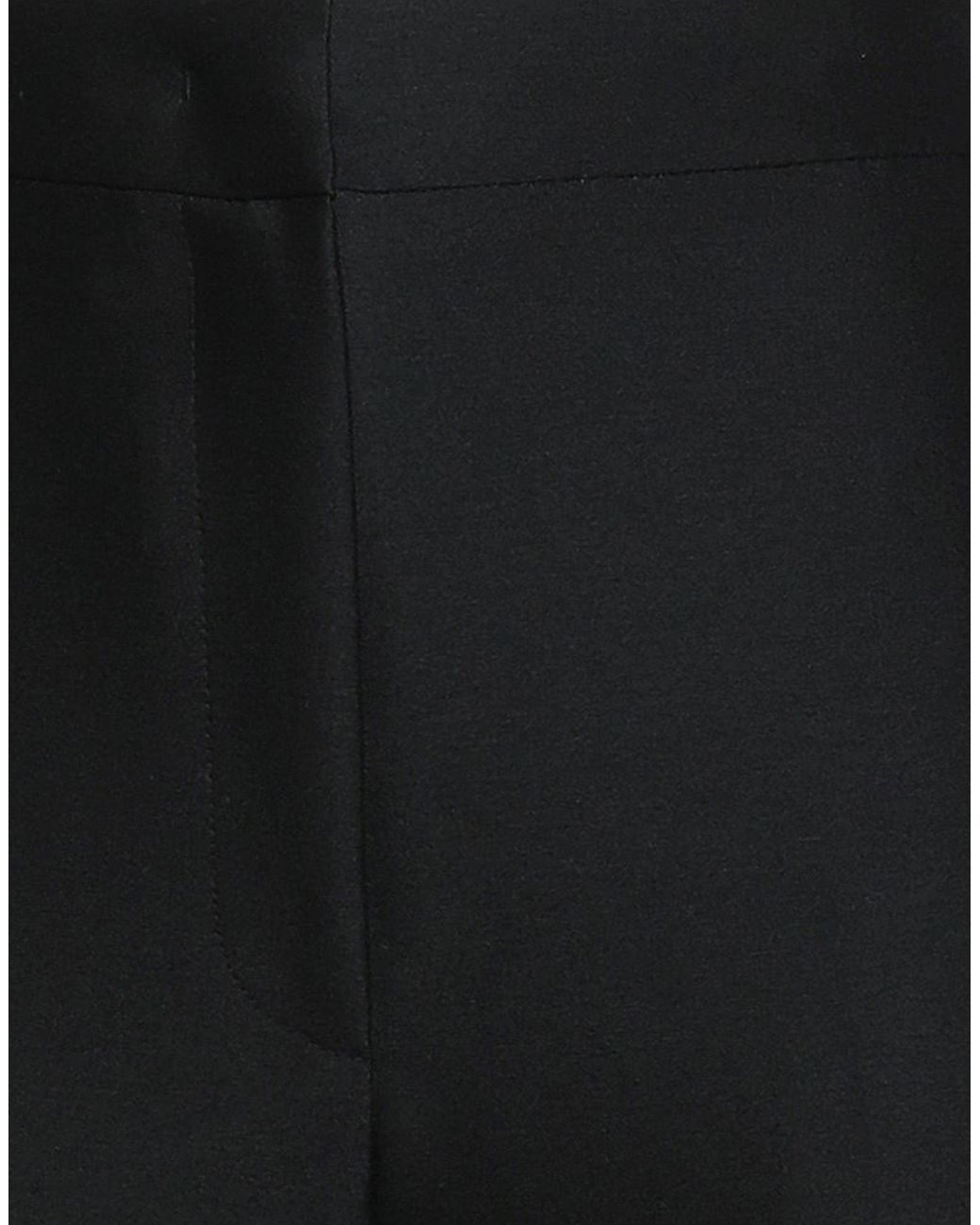 Sandbeige Black Pants Wool, Silk