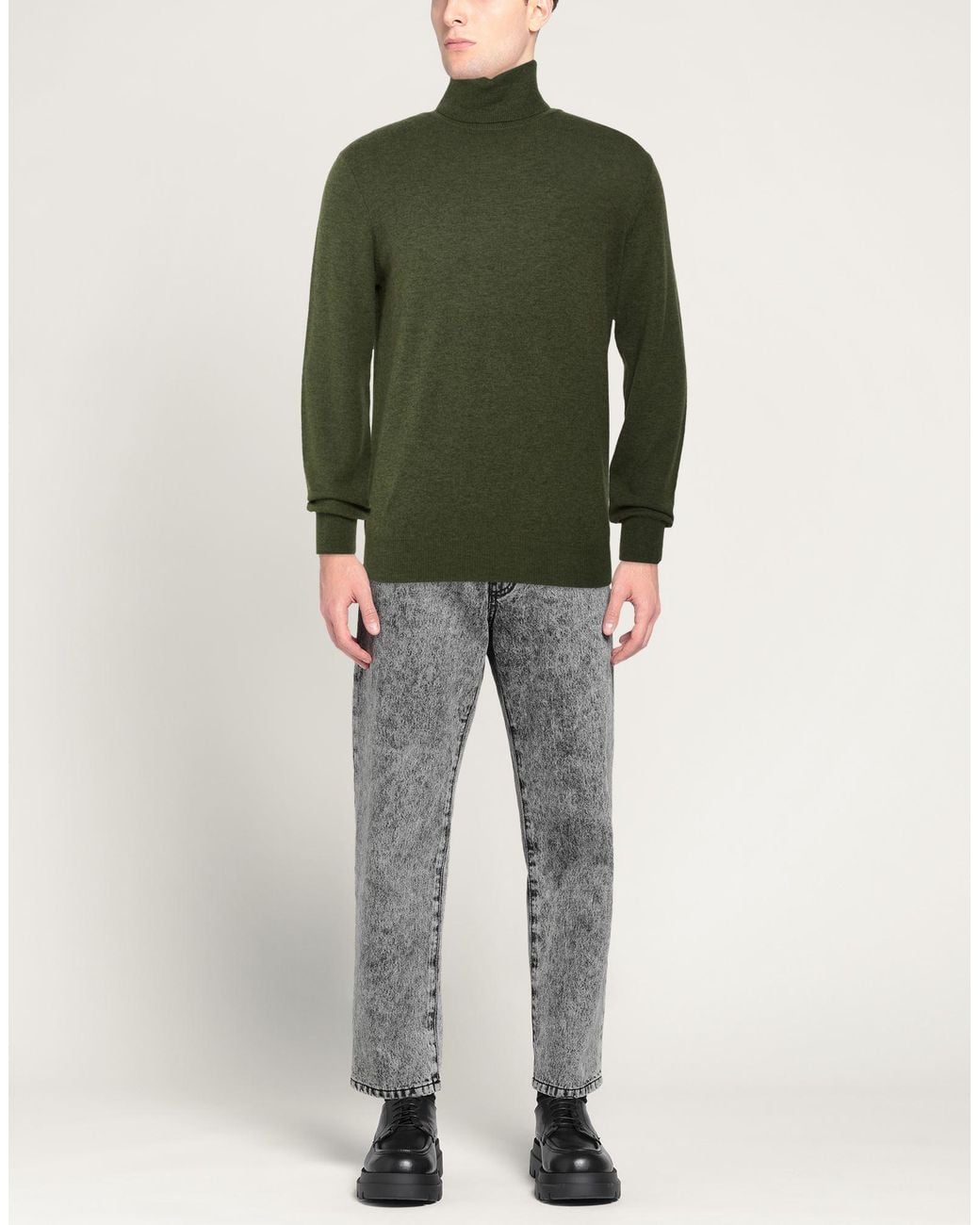 Aragona Green Turtlenecks for men