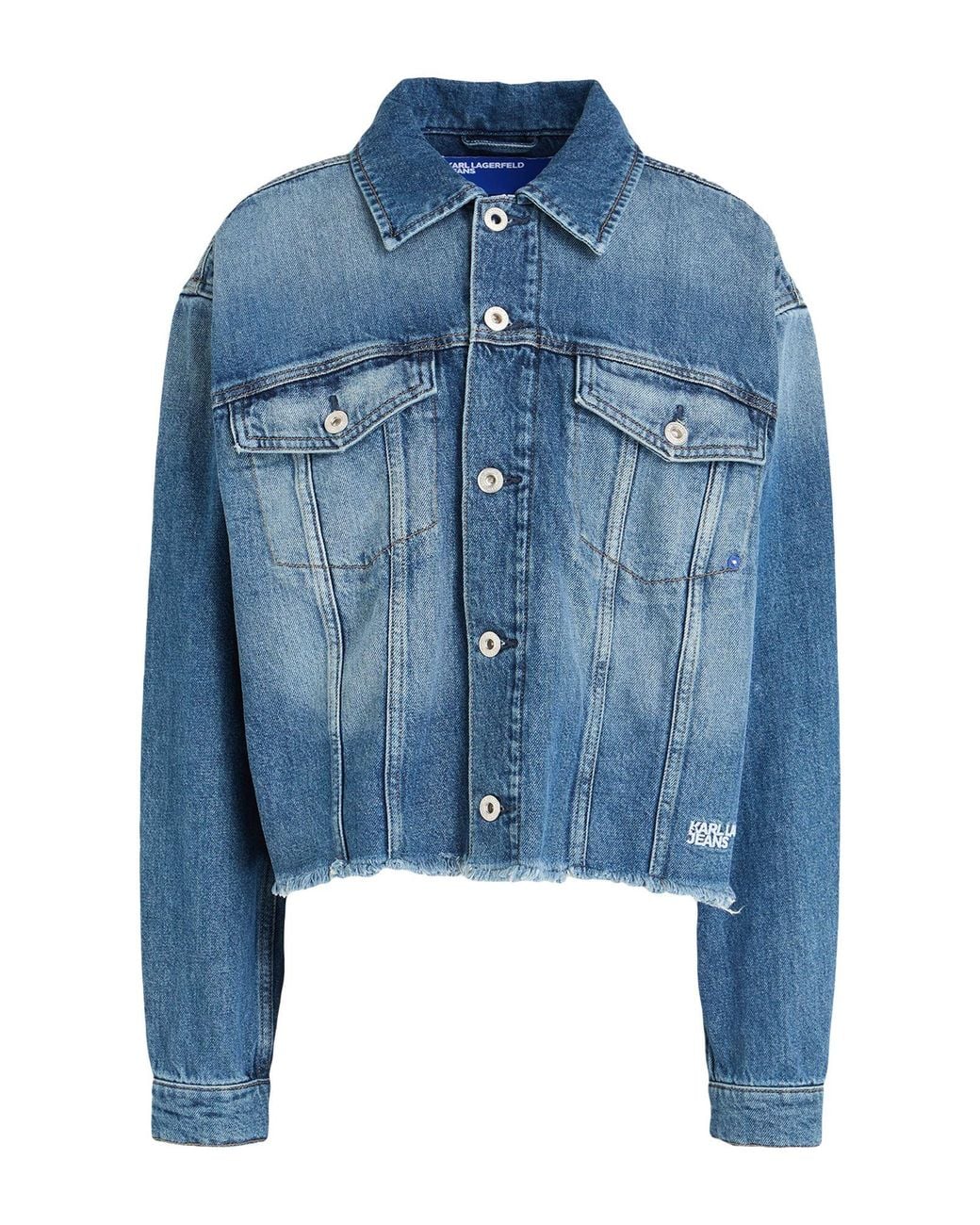 Karl Lagerfeld Blue Denim Outerwear