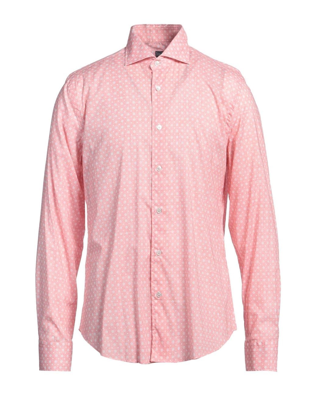 Fedeli Pink Shirt Cotton, Elastane for men