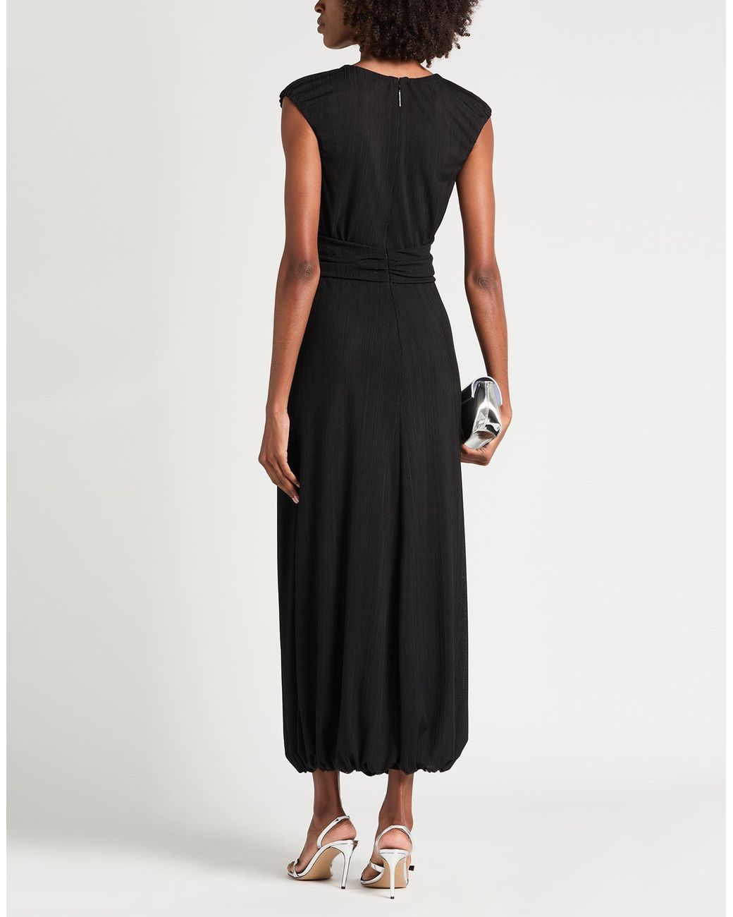 Giorgio Armani Black Maxi Dress Polyester, Elastane