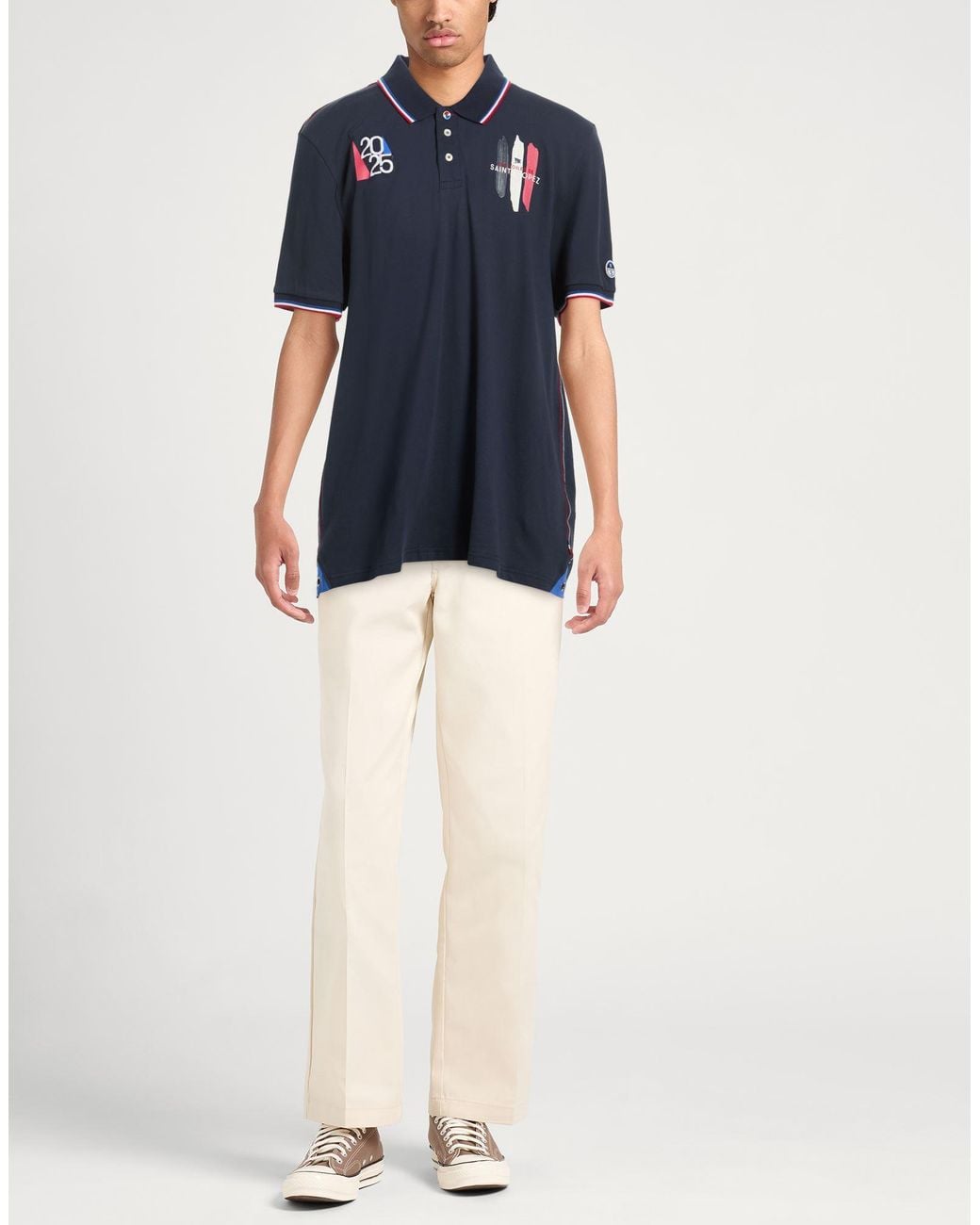 North Sails Blue Polo Shirt Cotton, Elastane for men
