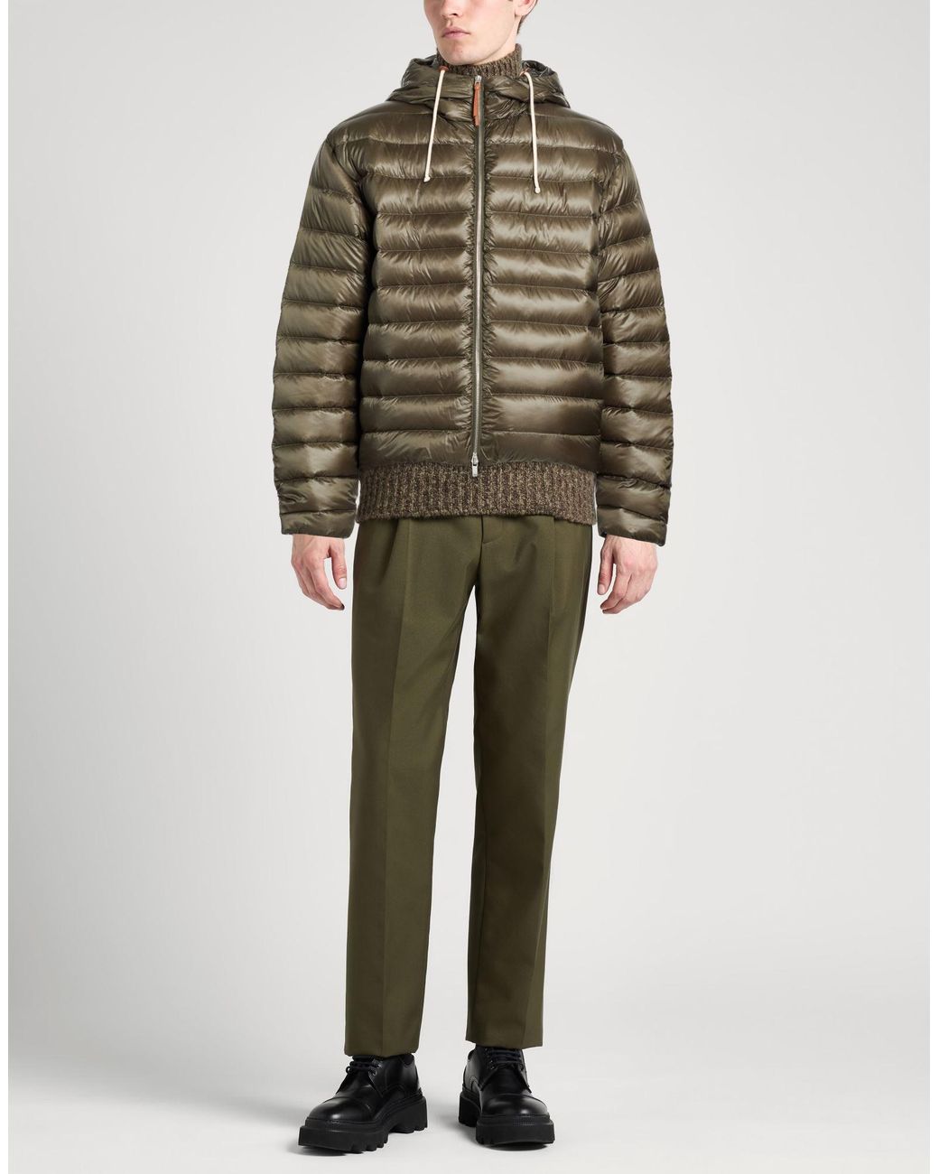Jil Sander Green Military Puffer Polyamide for men