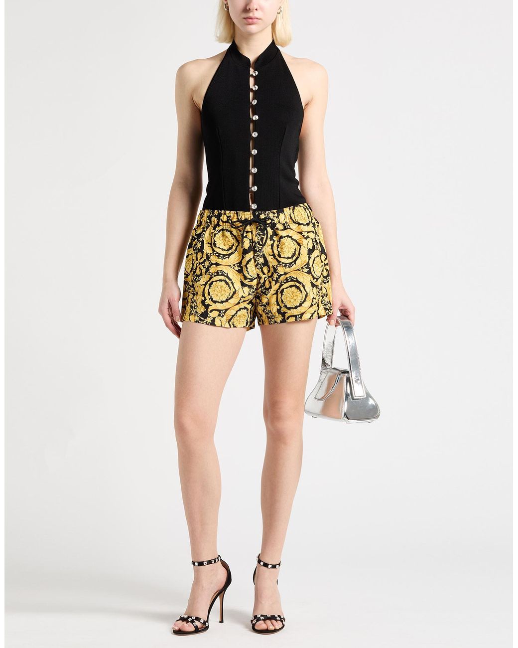 Versace Metallic Shorts & Bermuda Shorts