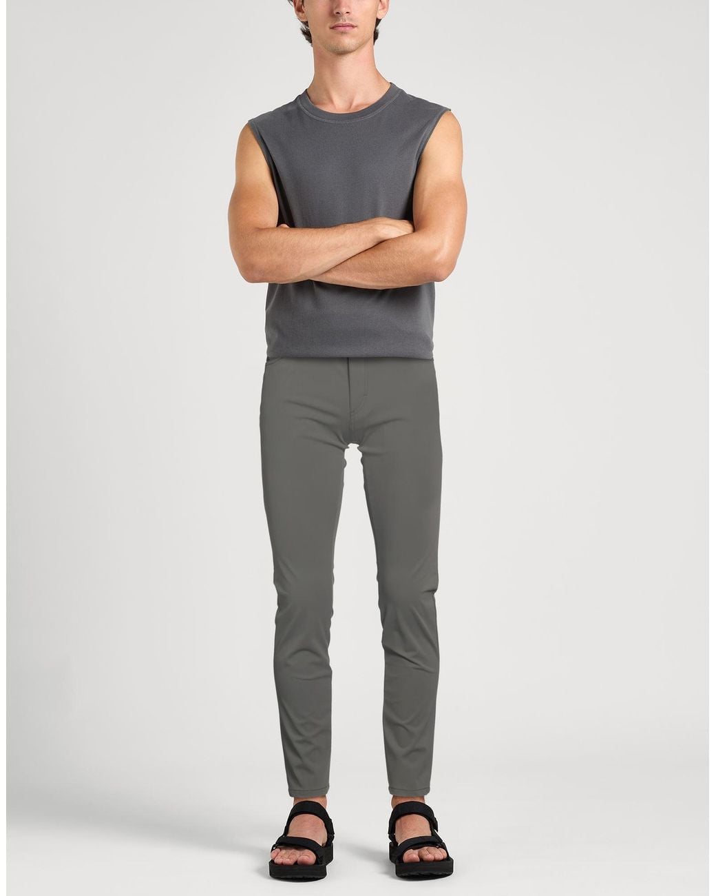 Rrd Gray Pants Polyamide, Elastane for men
