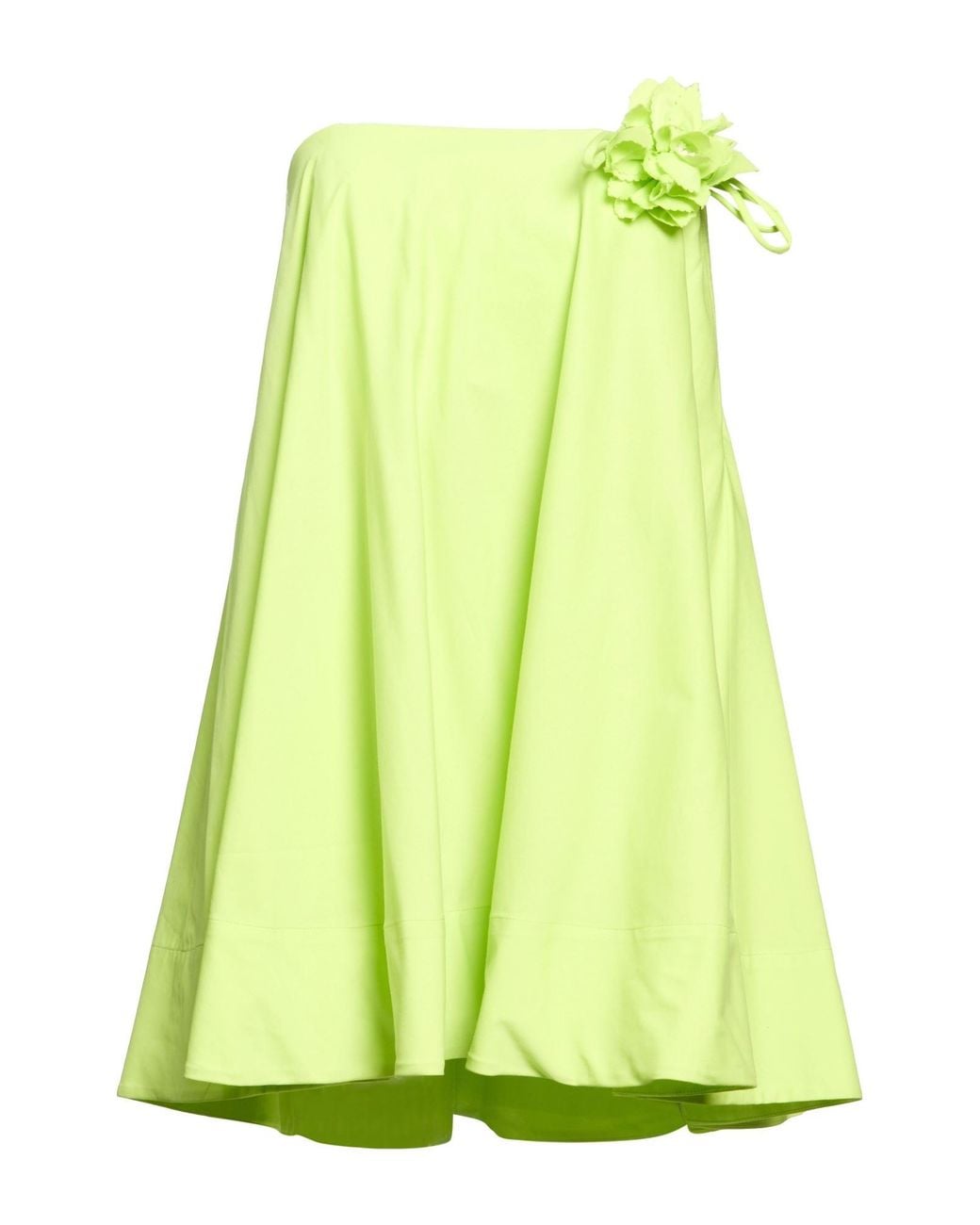SILENCE LIMITED Green Mini Dress Cotton, Polyamide, Elastane
