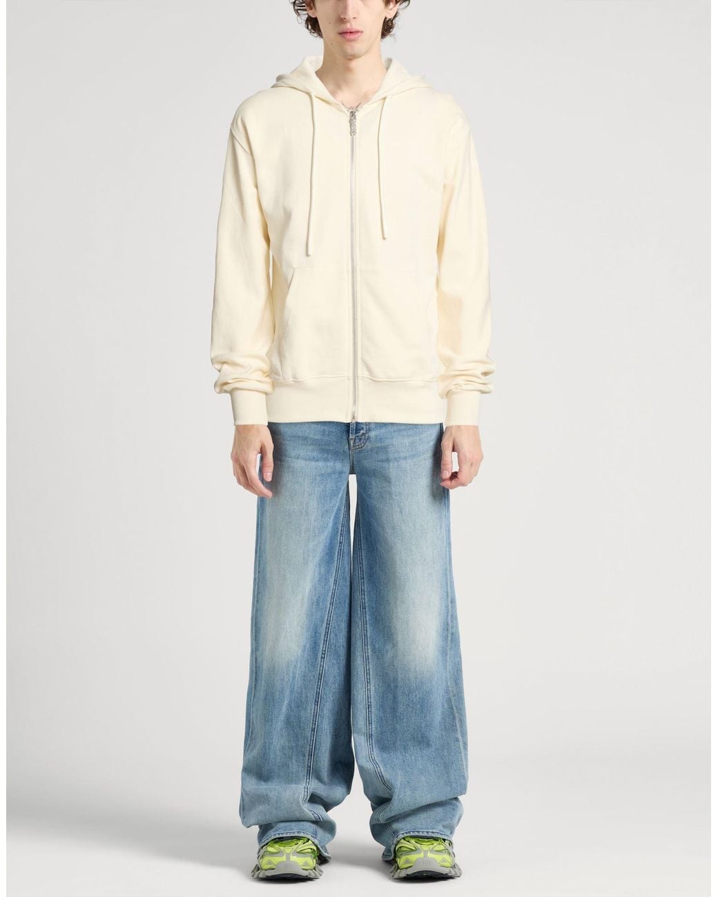 DISCLAIMER Natural Cream Sweatshirt Cotton for men