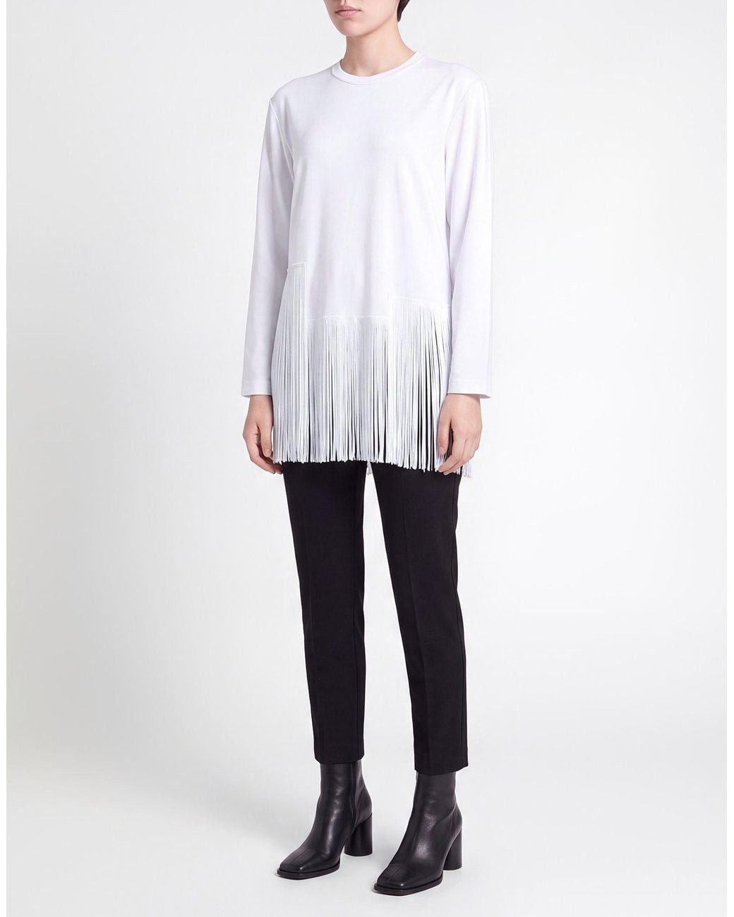 Comme des Garçons White T-Shirt Polyester, Rayon