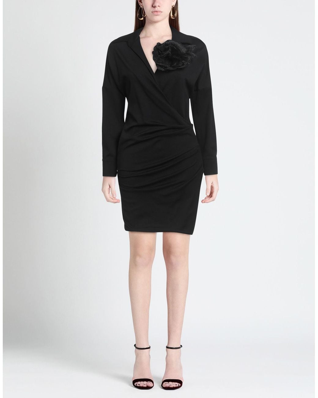 Soallure Black Mini Dress Viscose, Polyamide, Elastane